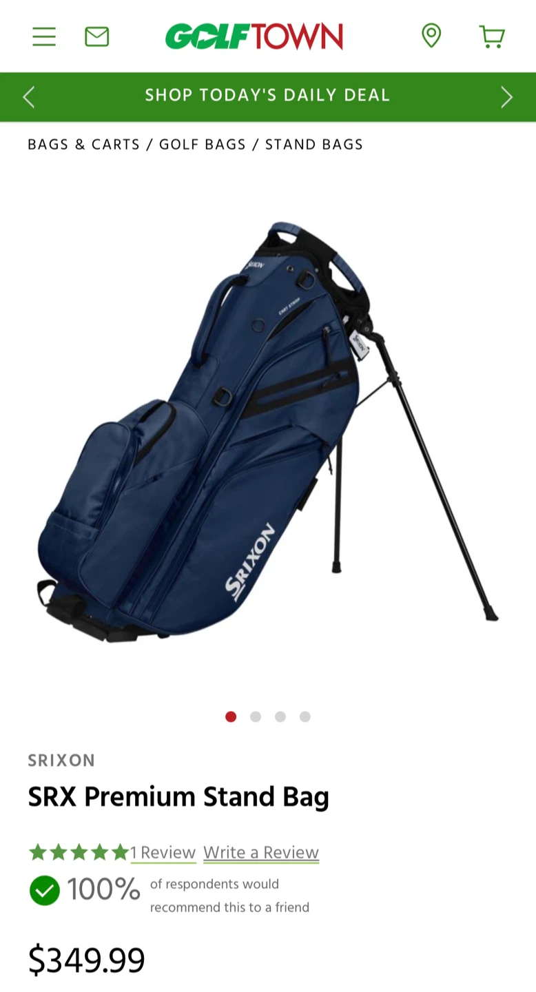 NEW SRIXON Premium Stand Golf Bag - photo 2