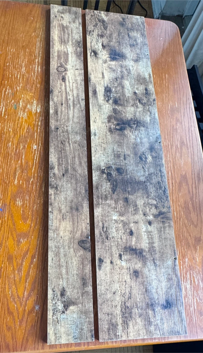 Two Rustic Wood Shelf Boards