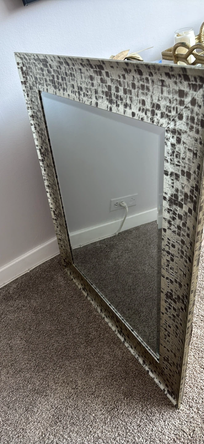 Rectangular Wall Mirror with Mosaic Frame - photo 3