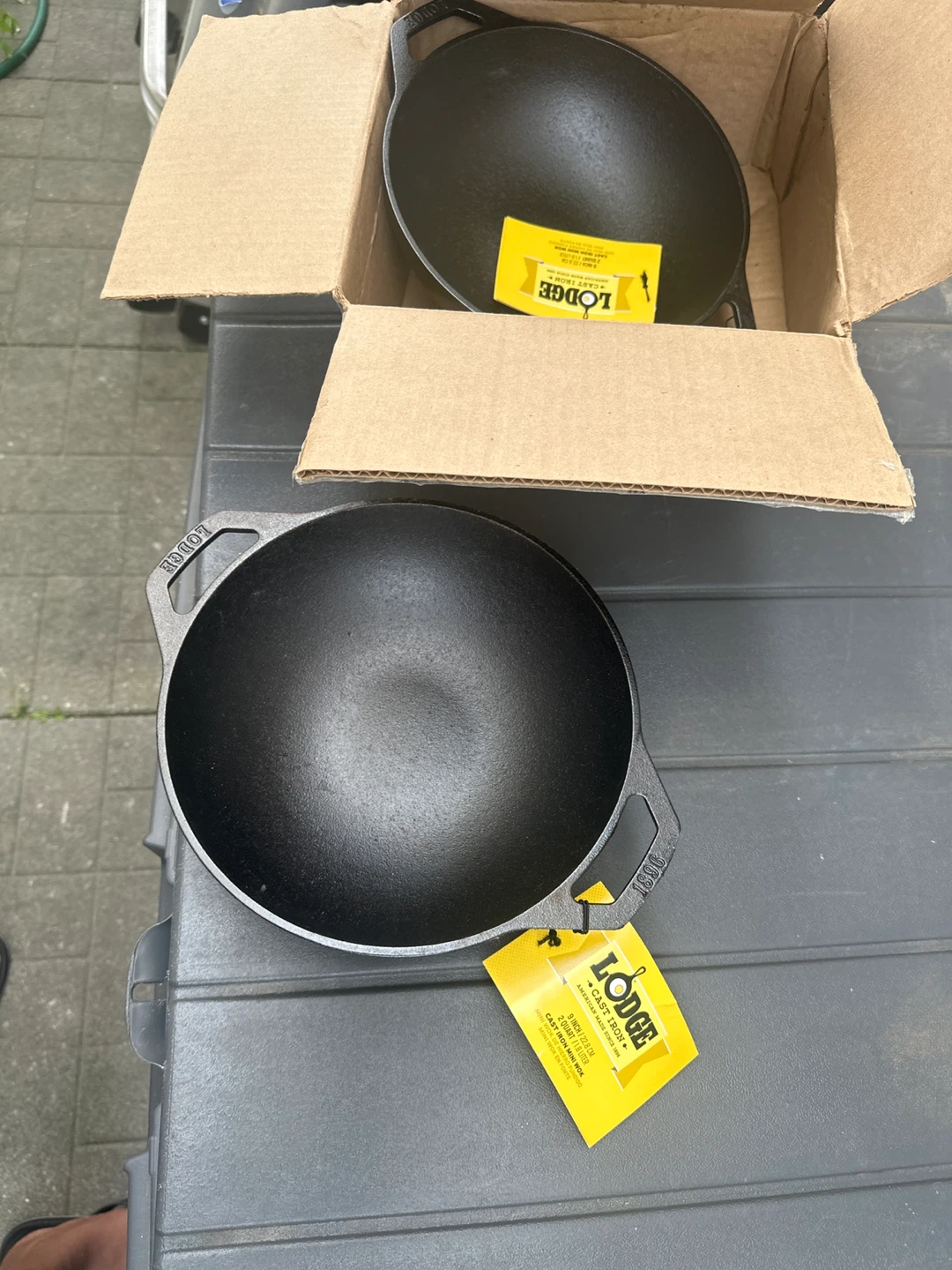 Two Lodge 9 Inch Cast Iron Mini Woks - photo 2