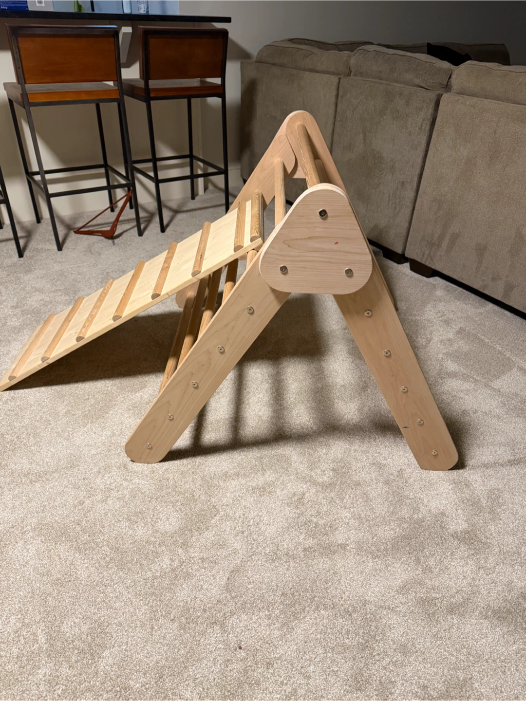 Wooden Pikler Triangle with Ramp