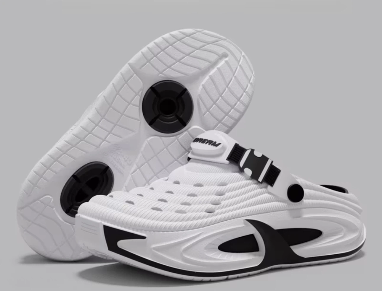Dream white foam clogs
