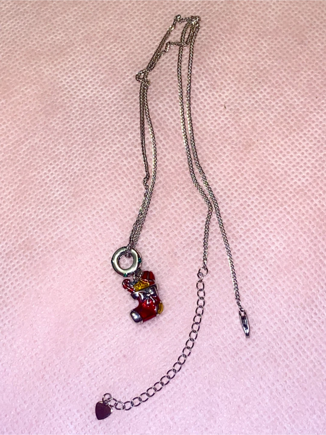 Sterling Silver 925 Christmas Stocking Necklace - photo 3