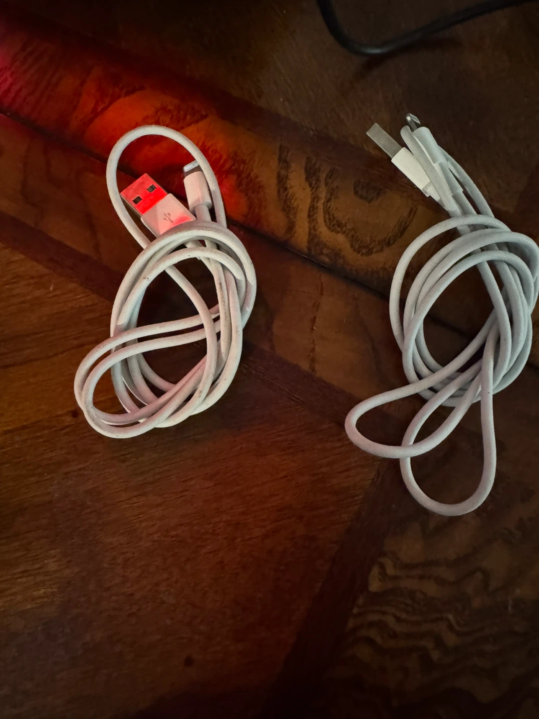 Two Apple Lightning Charging Cables