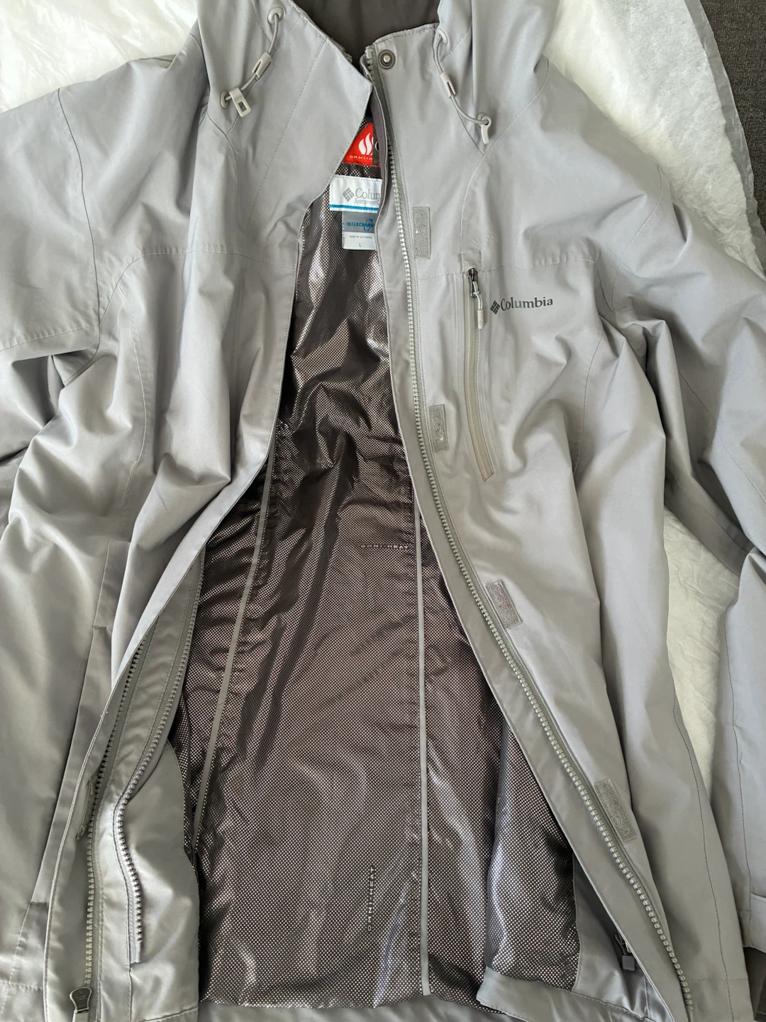 COLUMBIA Men’s Rain Jacket (L) - Gray - photo 4