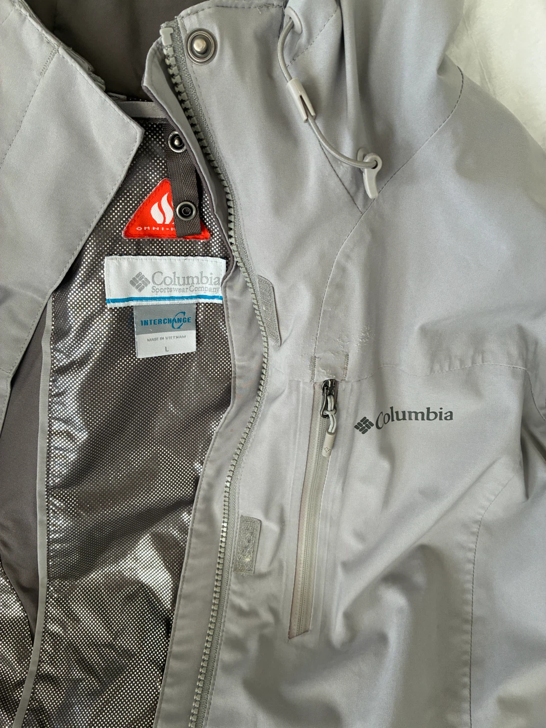 COLUMBIA Men’s Rain Jacket (L) - Gray - photo 2