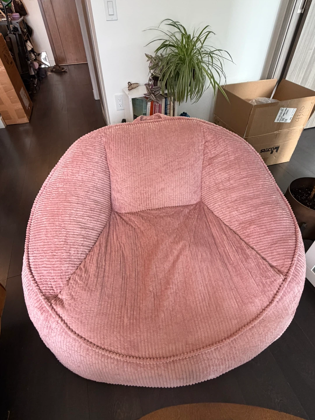Brand new Large Rose Corduroy Bean Bag Chair