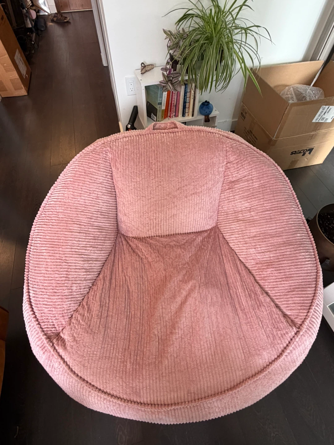 Brand new Large Rose Corduroy Bean Bag Chair - photo 3