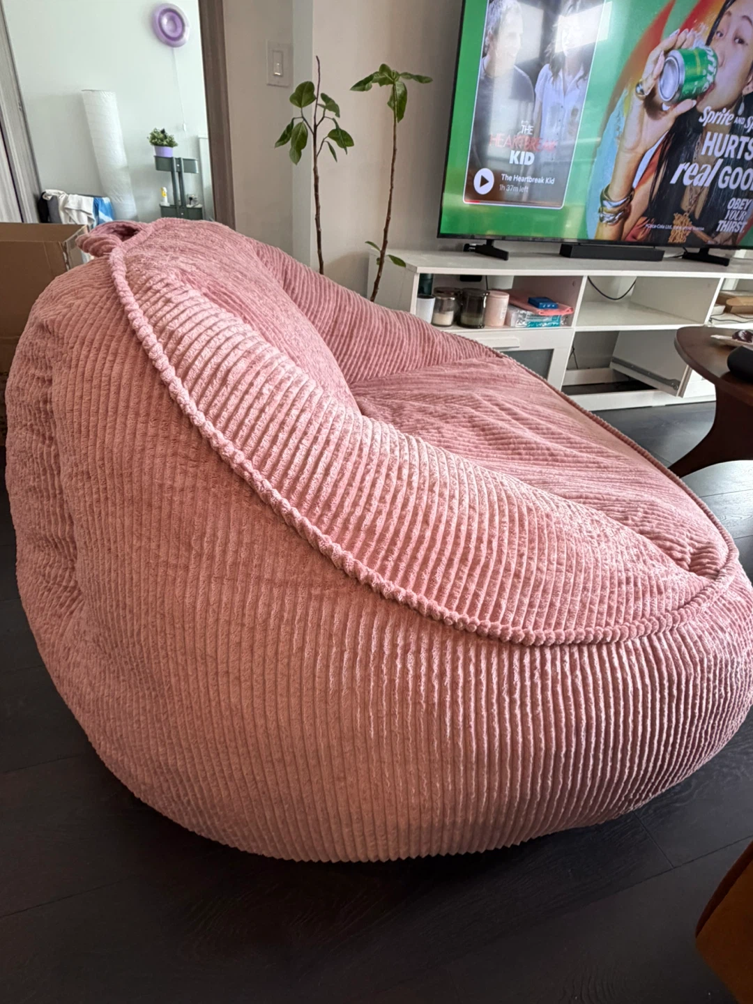 Brand new Large Rose Corduroy Bean Bag Chair - photo 5
