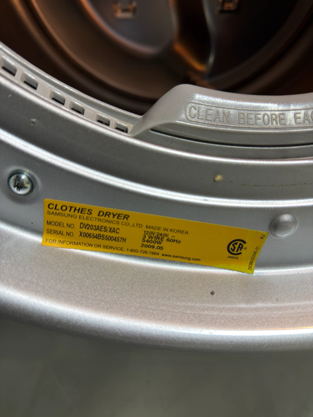 Samsung Clothes Dryer DV203AES/XAC - photo 2
