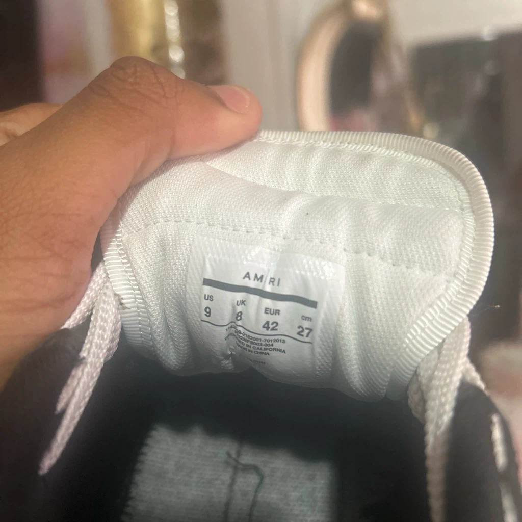 AMIRI Skel Top Low Sneakers Black and White - photo 2
