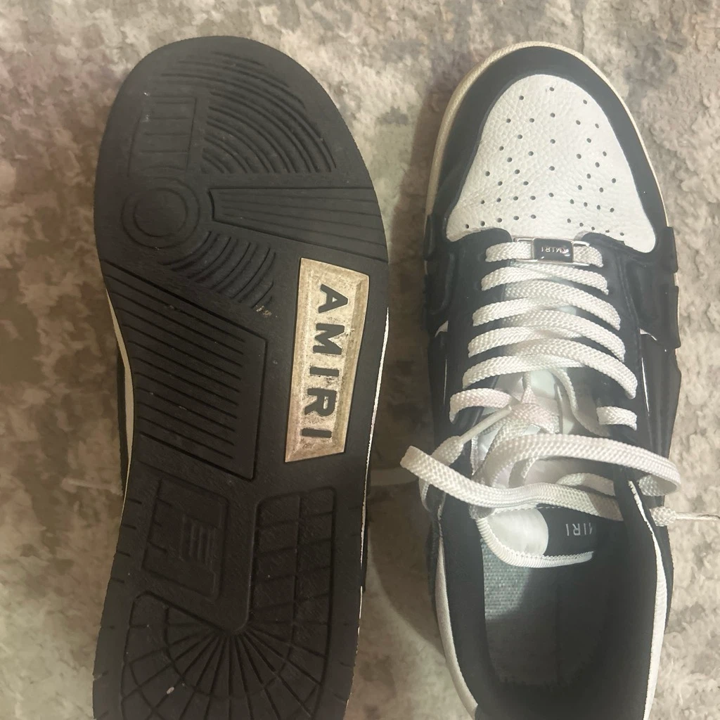 AMIRI Skel Top Low Sneakers Black and White - photo 4