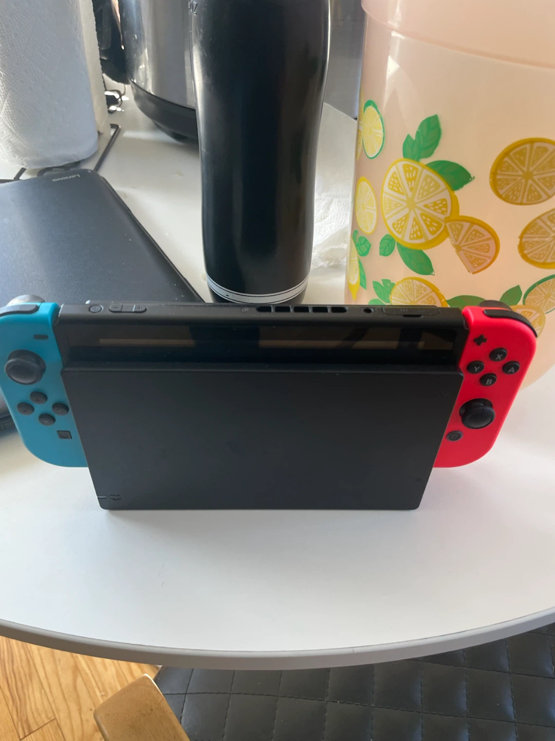 Nintendo Switch Console with Neon Controllers