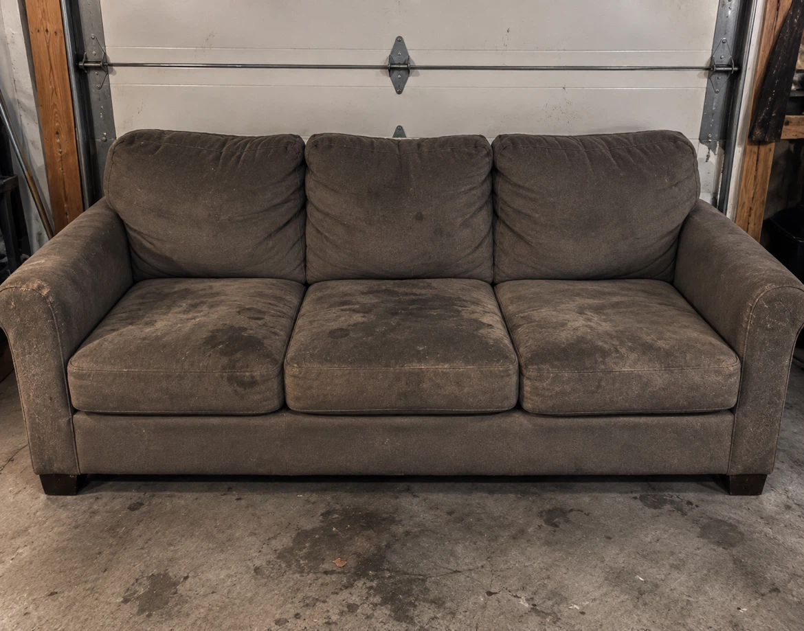 Three-Seater Brown Sofa