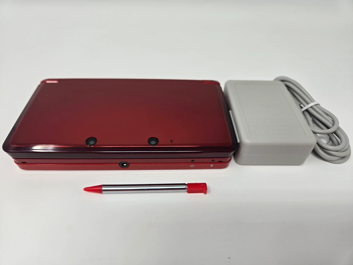 3DS (Flame Red) + 57 Games