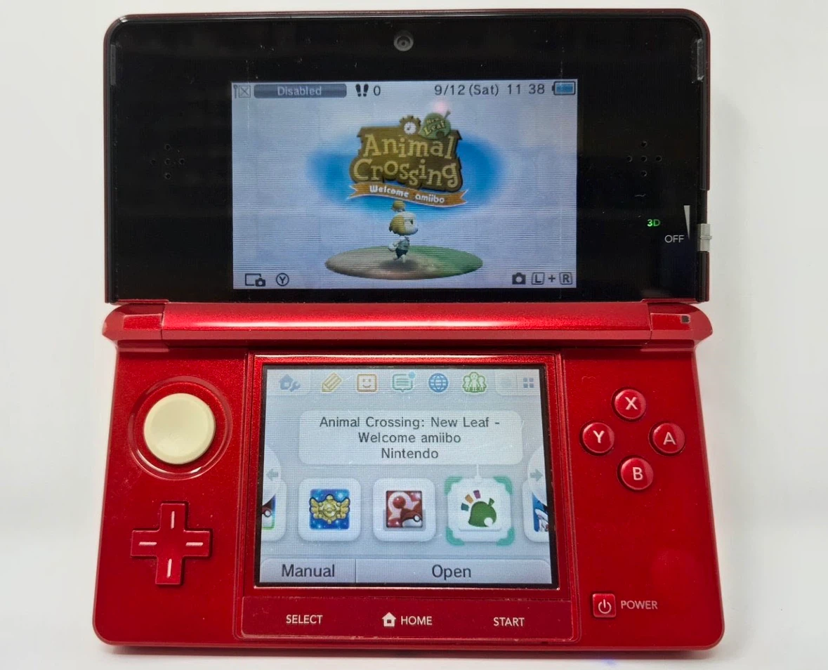 3DS (Flame Red) + 57 Games - photo 2