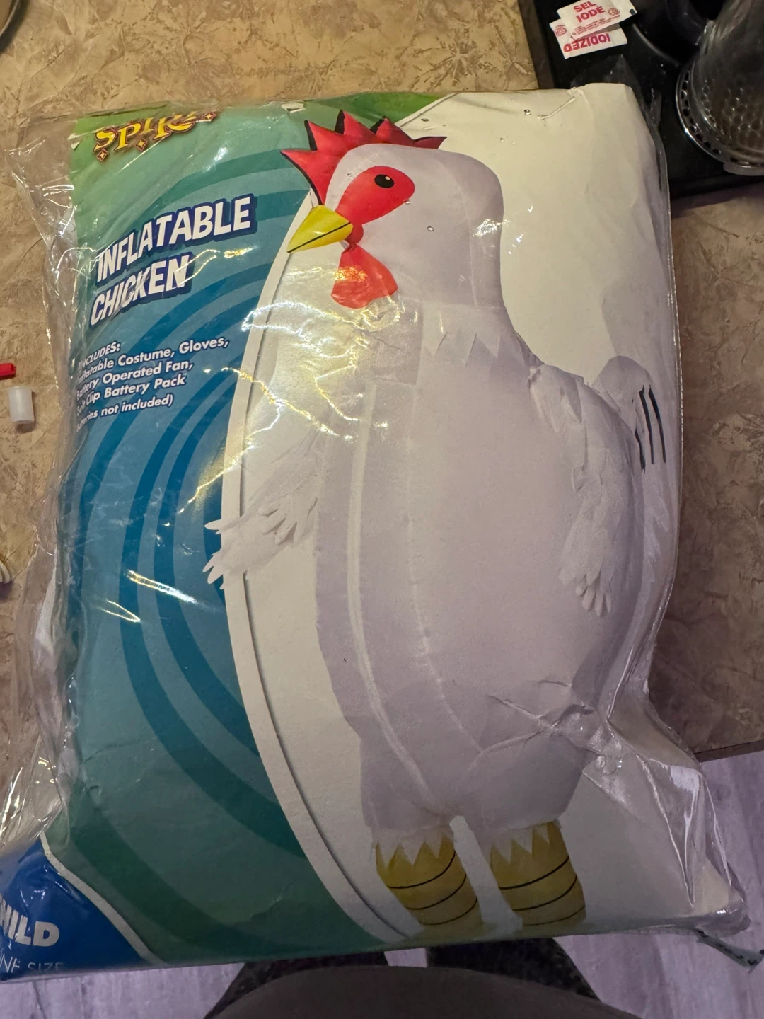 Spirit Halloween Inflatable Child Chicken Costume Costume