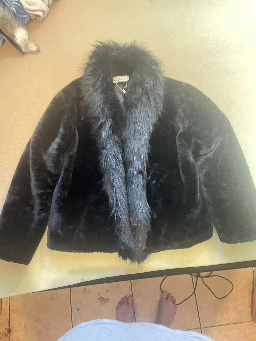 Black Faux Fur Jacket - photo 2