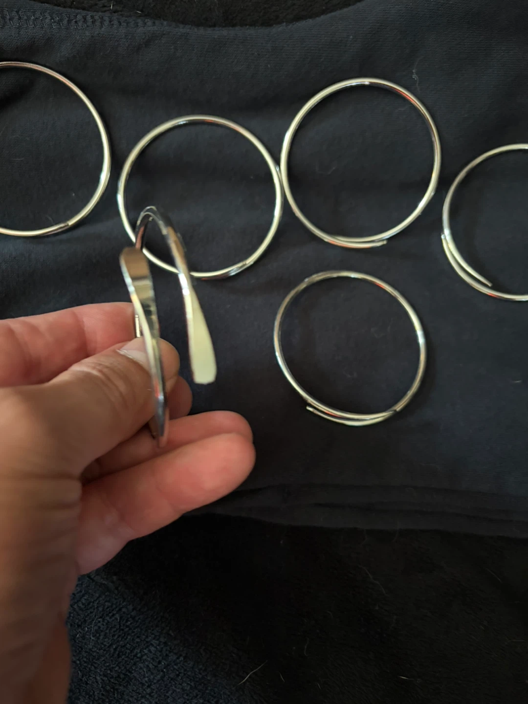 Set of 5 Silver Tone Metal Bracelets - photo 2