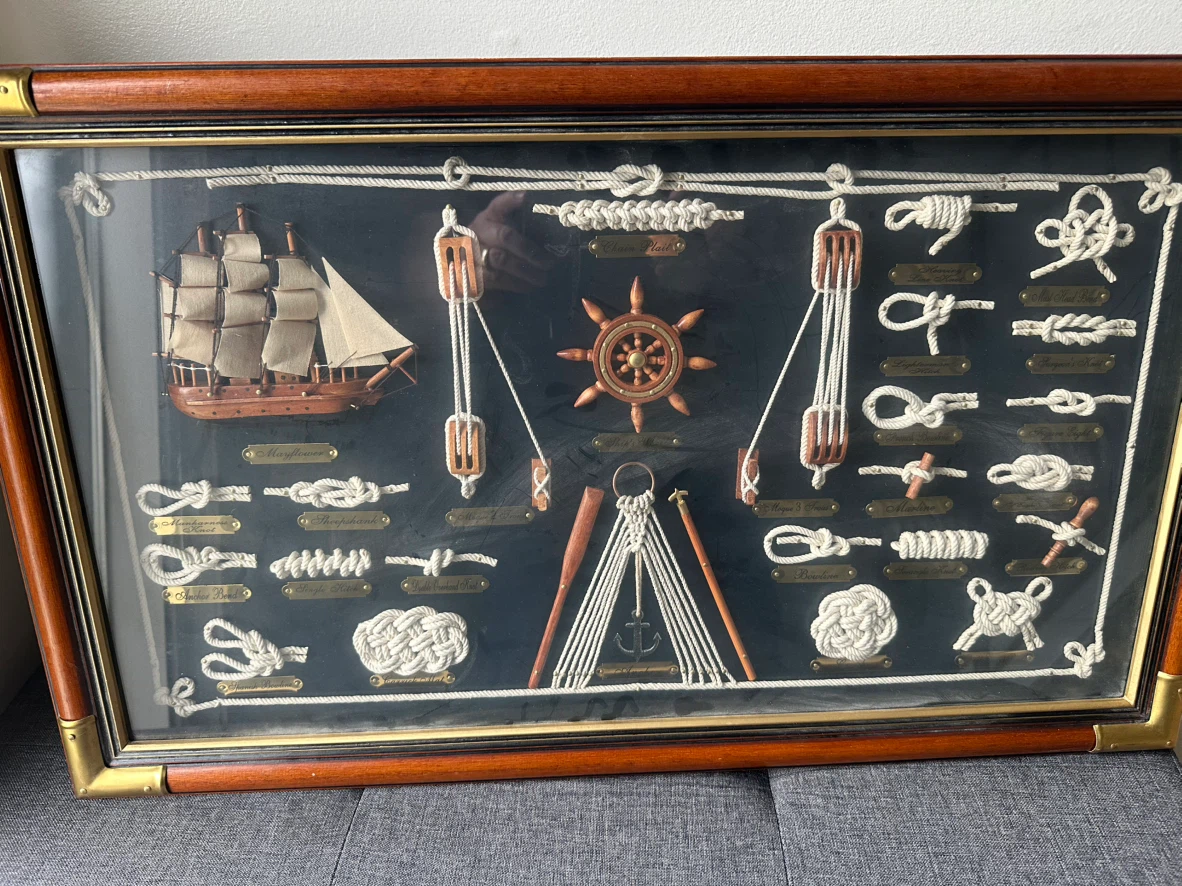 Nautical  Ship. Shadow Box. Size 28 x 17 - photo 2