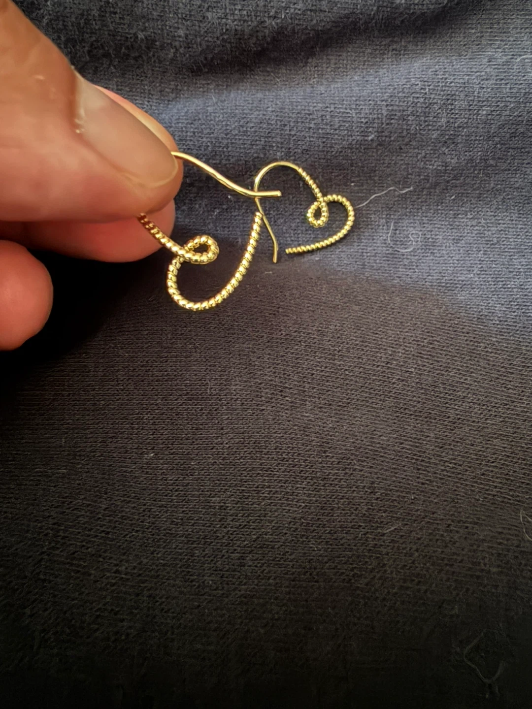 Gold-Tone Heart Earrings - photo 3