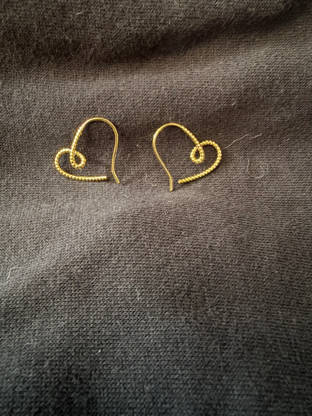 Gold-Tone Heart Earrings