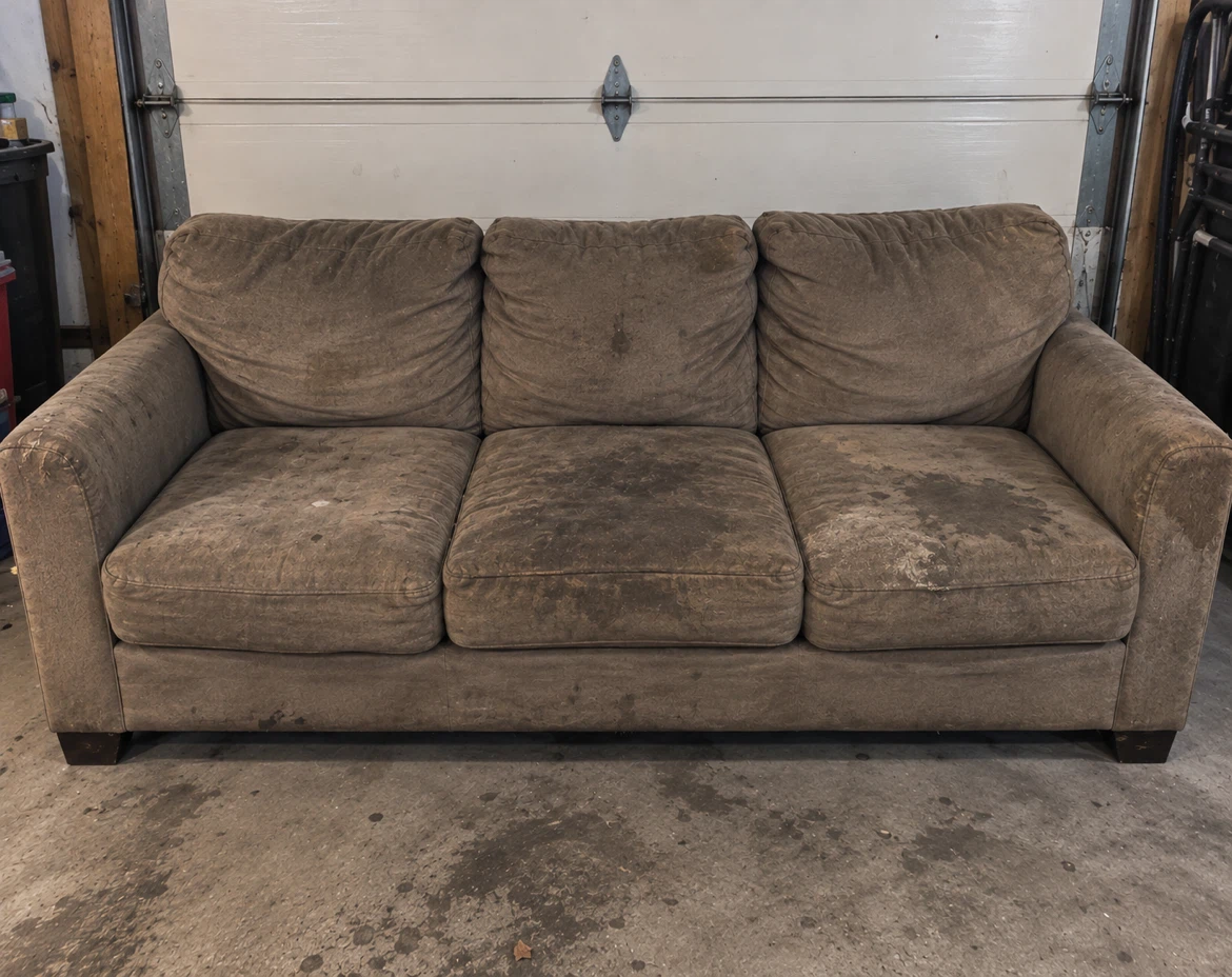 Three-Seater Brown Sofa