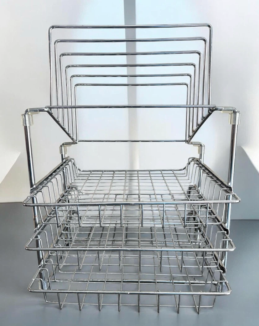 Chrome Wire Three-Tier Desktop Organizer - photo 4