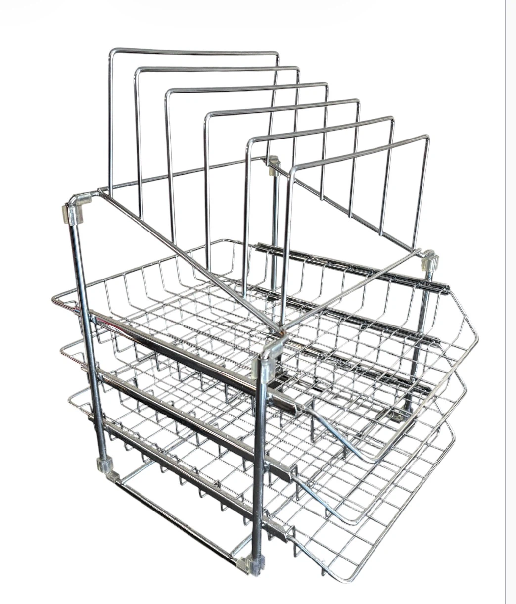 Chrome Wire Three-Tier Desktop Organizer - photo 5