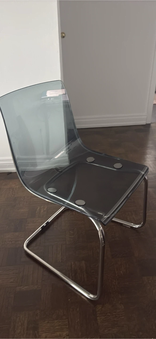 Transparent Grey Modern Accent Chair - photo 2