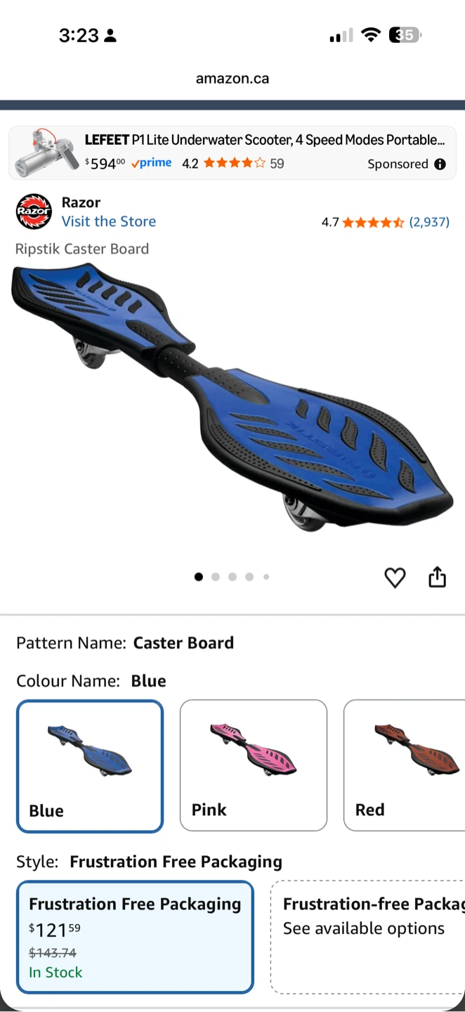 Razor RipStik Caster Board - Blue