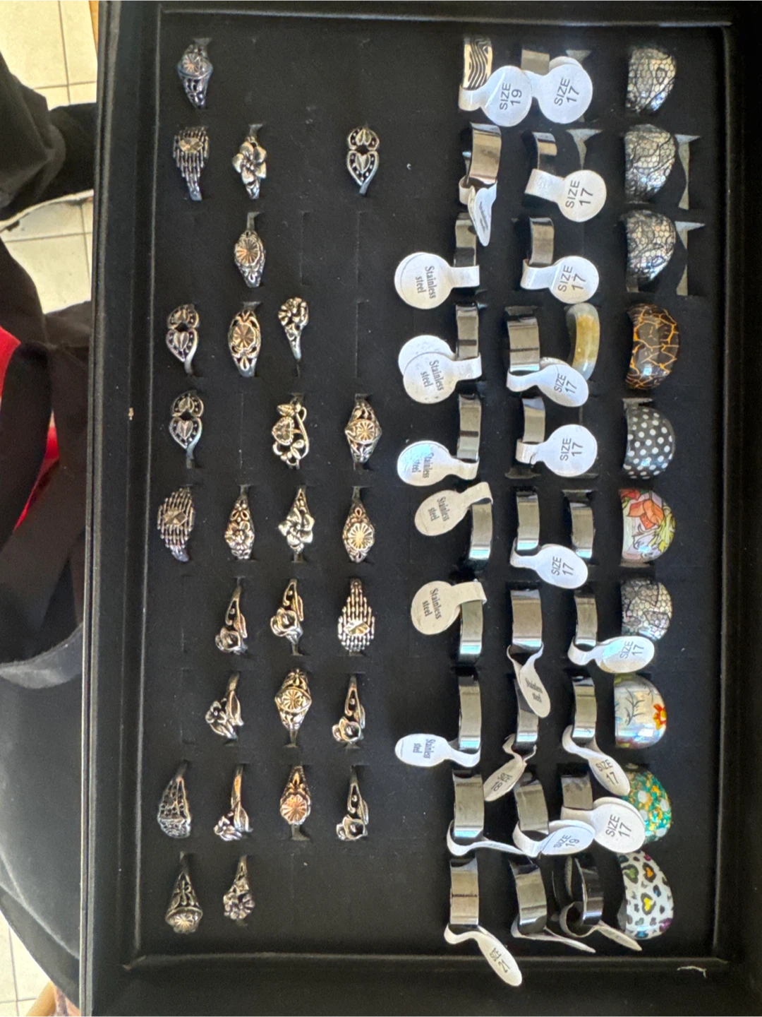 Large Collection of Stainless Steel Fashion Rings - photo 4