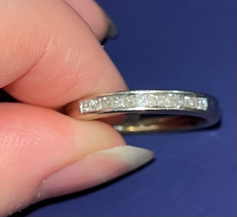 White Gold ring with Channel Set Diamonds - photo 2
