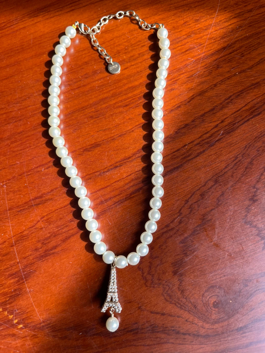 Dior Eiffel Tower Pearl Necklace