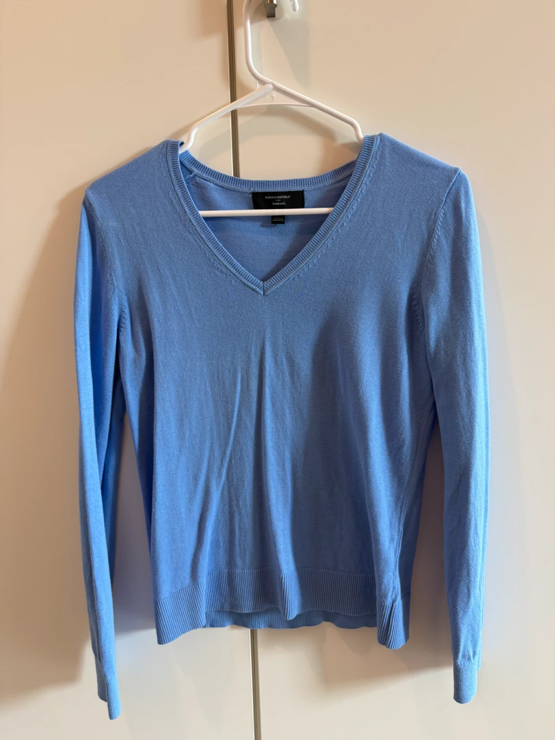 Banana Republic Light Blue V-Neck Sweater