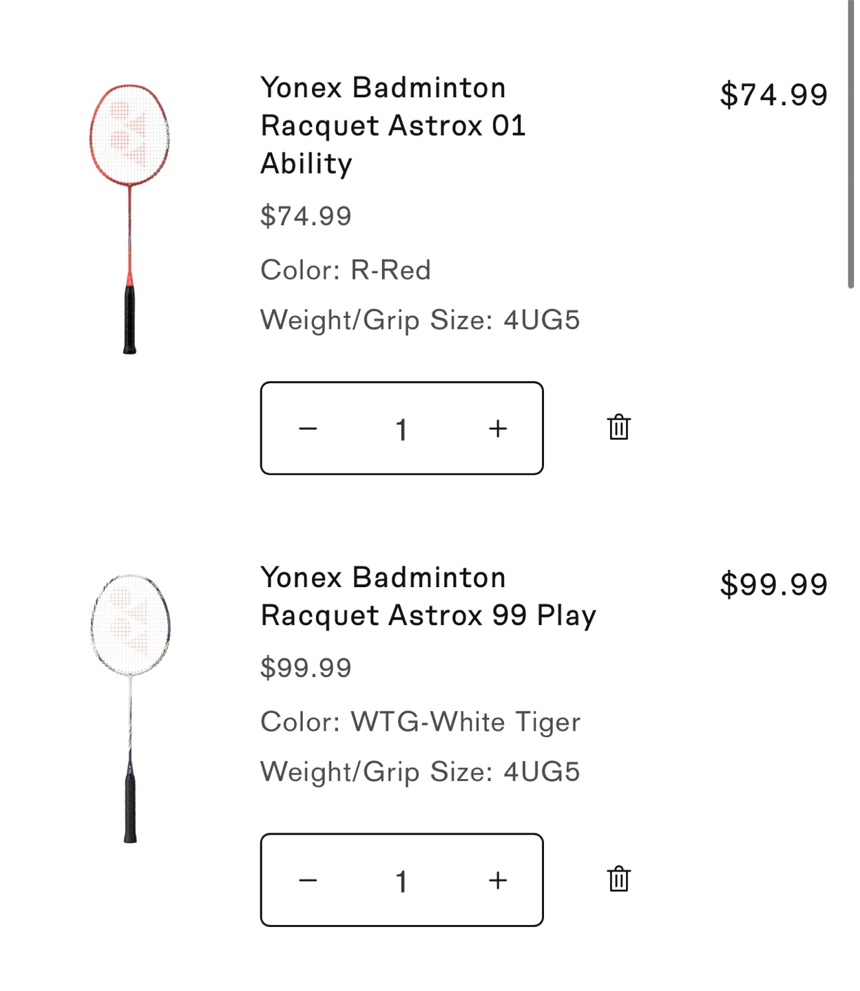 Yonex Astrox 01 Ability and Yonex Astrox 99 Play - photo 2