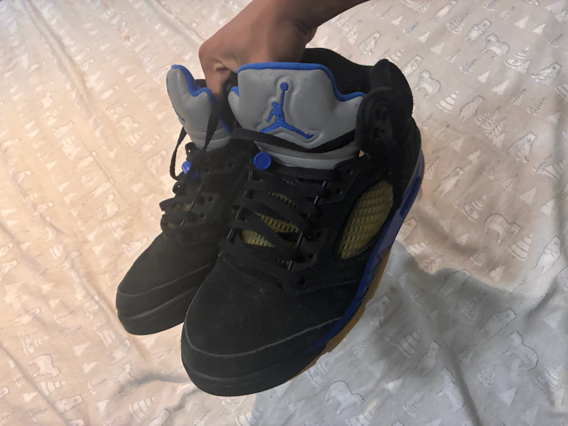 Air Jordan 5 Retro Black and Blue