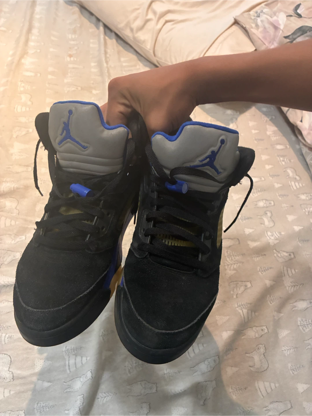 Air Jordan 5 Retro Black and Blue - photo 2