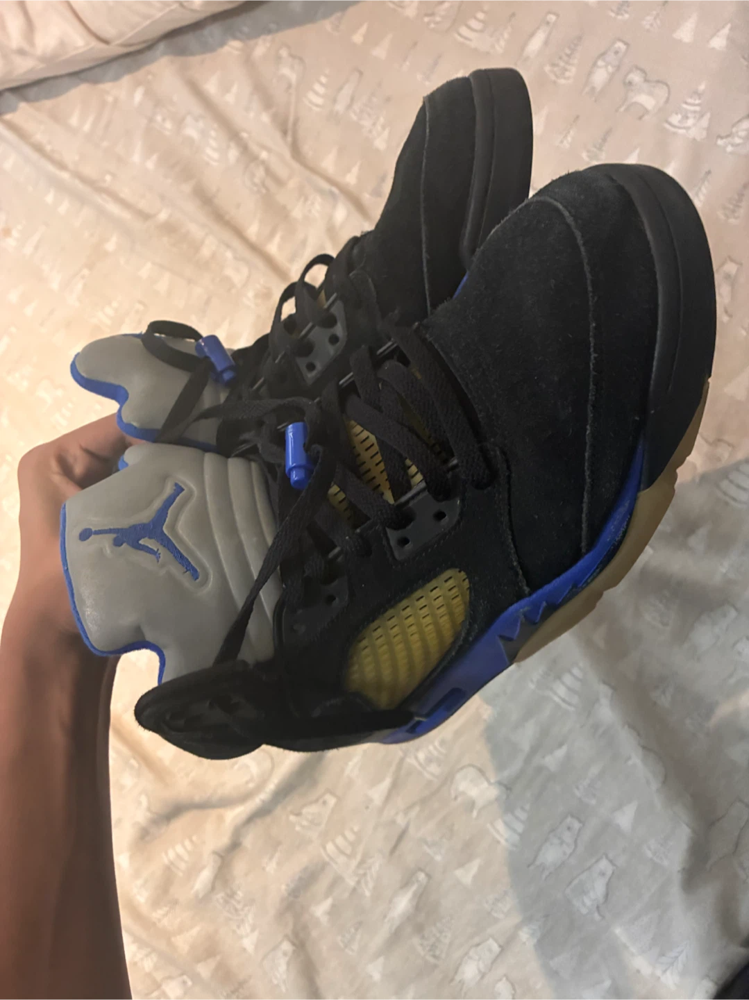 Air Jordan 5 Retro Black and Blue - photo 3