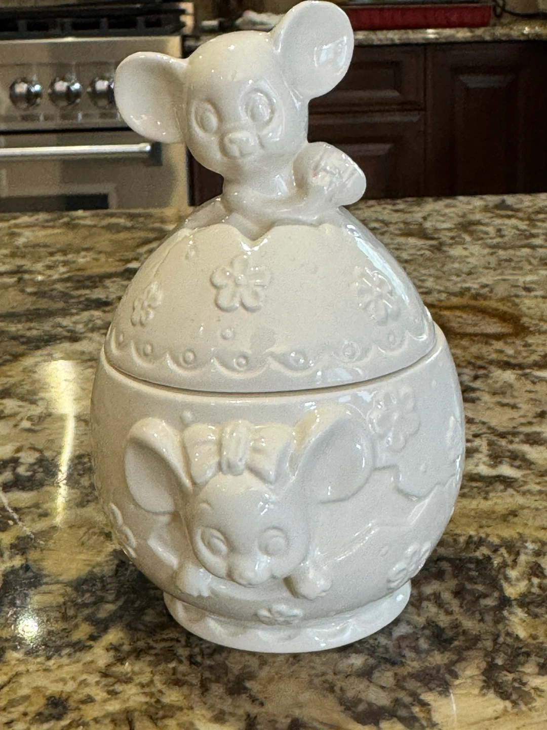 Ceramic Mouse Lidded Jar