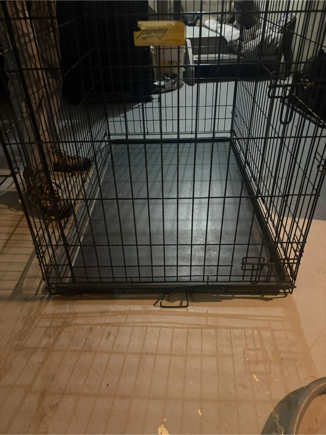 Large Black Metal Pet Crate