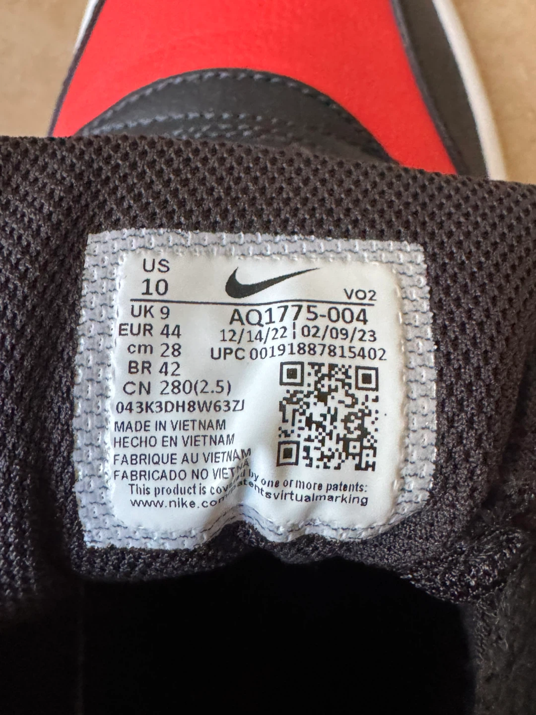 Nike Court Vision Low Black and Red - photo 3