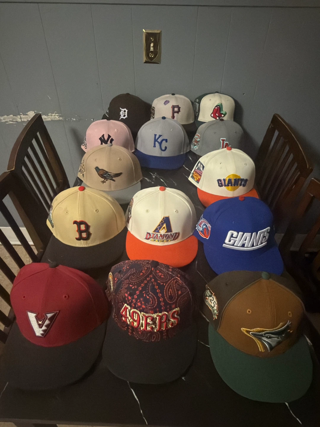 Large Collection of MLB and NFL Fitted Hats - photo 2