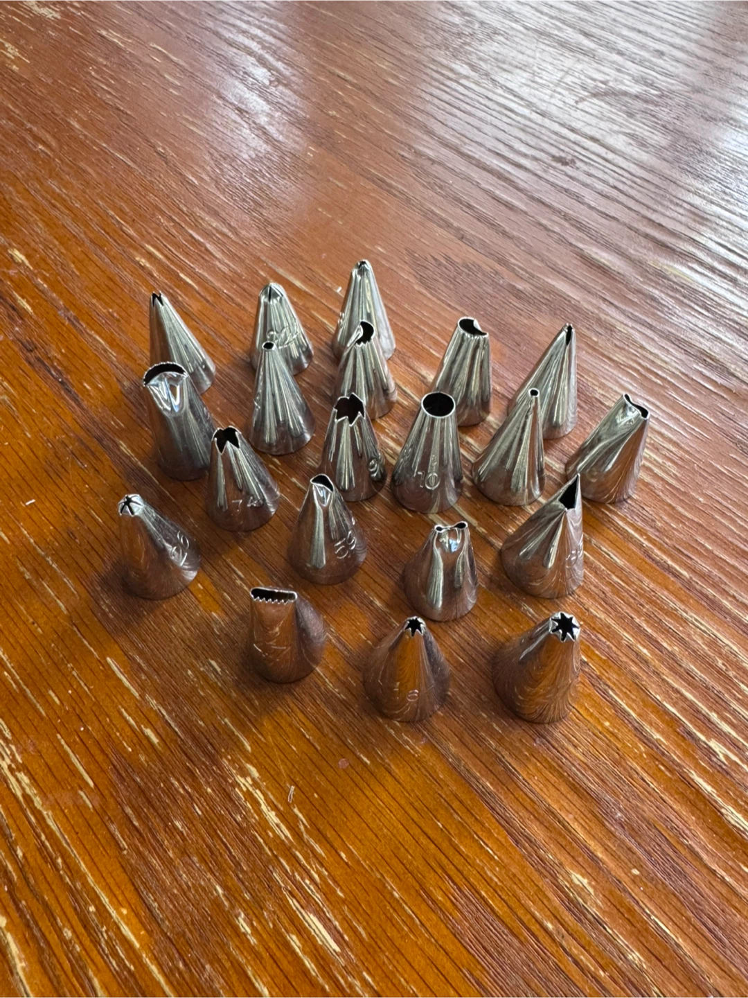 Set of 20 Stainless Steel Piping Tips
