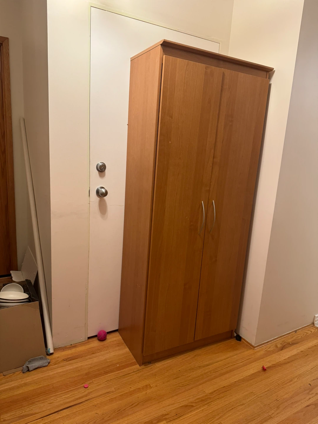 Tall Wooden Wardrobe Cabinet - photo 2