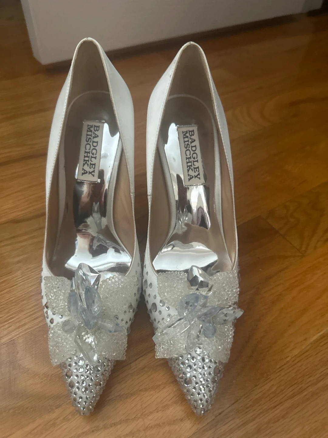 Badgley Mischka Crystal Embellished Heels