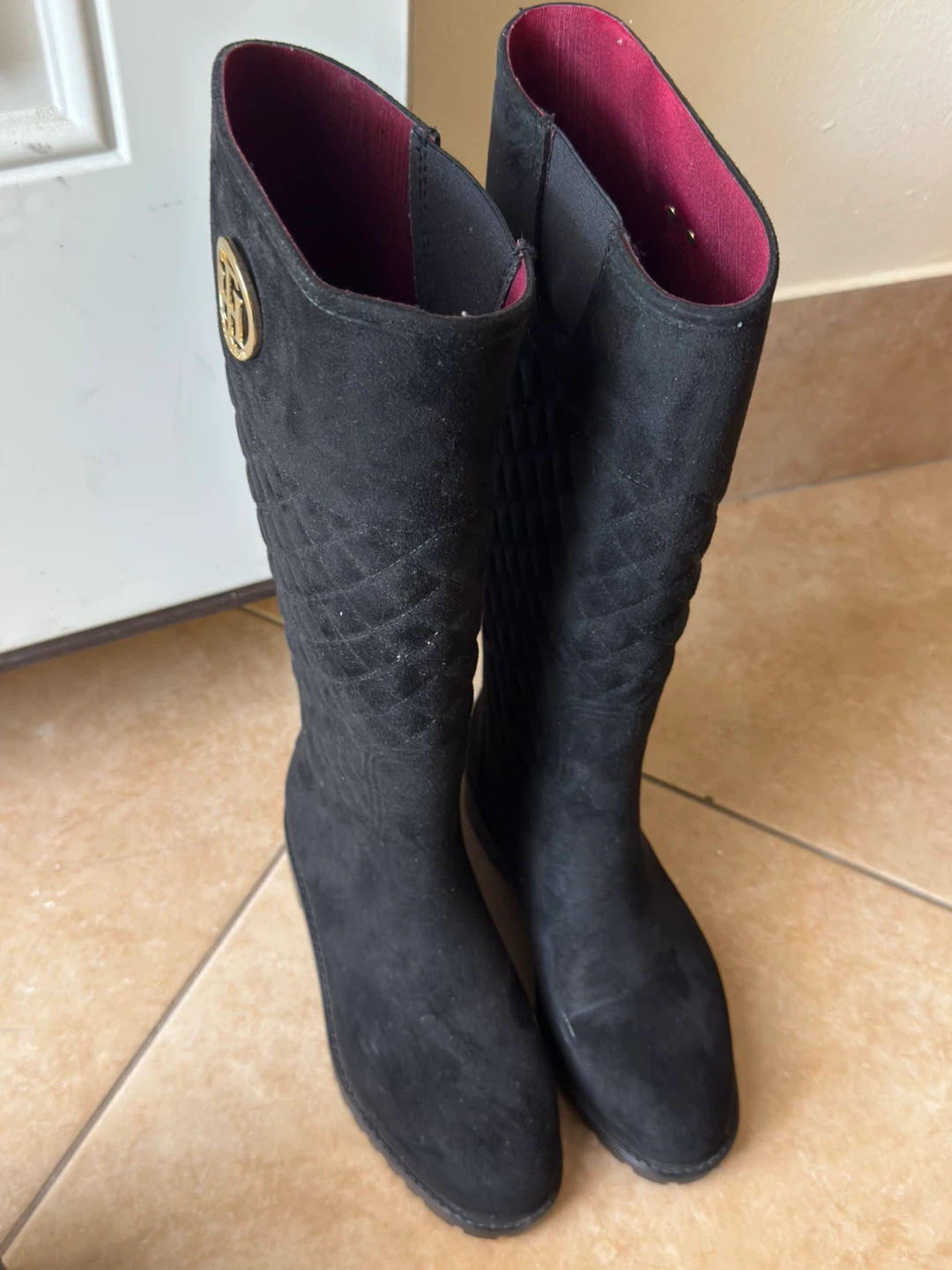 Tommy Hilfiger Babette Boots Black Size 6 M