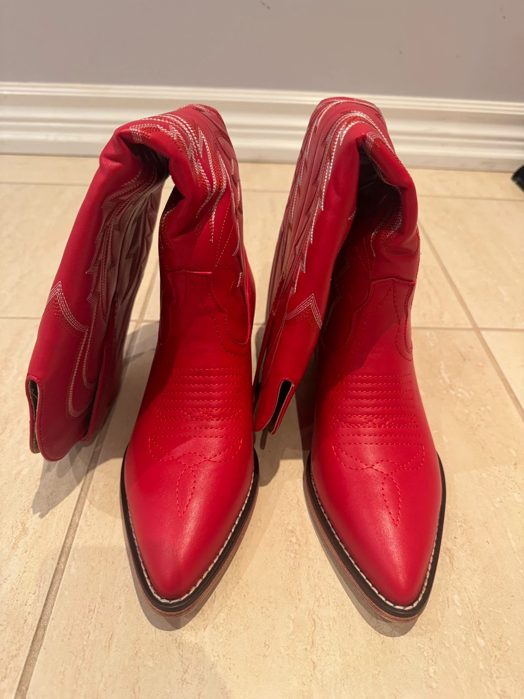 Vibrant Red Cowboy Boots