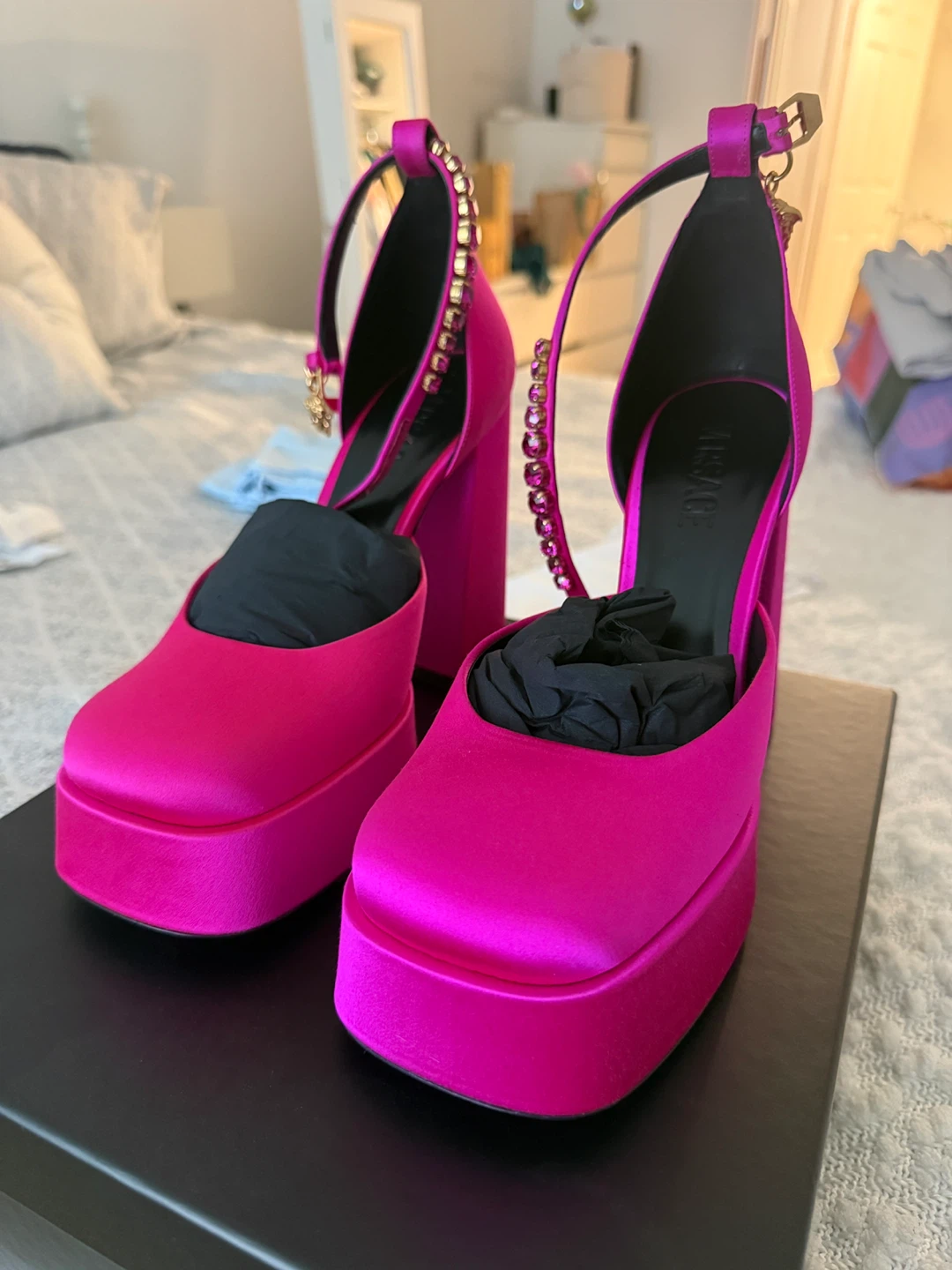 Versace Deep Fuchsia Platform Pumps