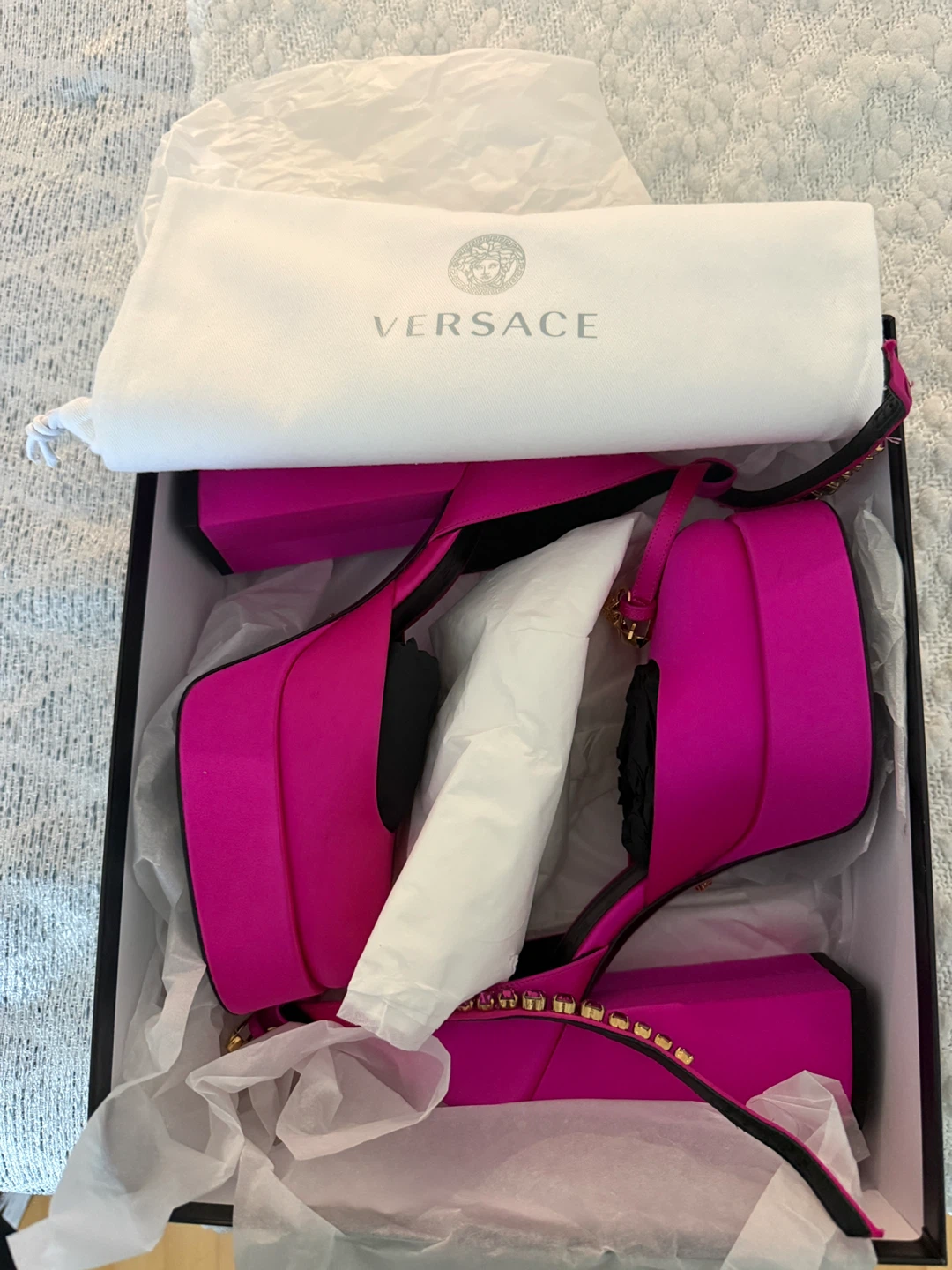 Versace Deep Fuchsia Platform Pumps - photo 5